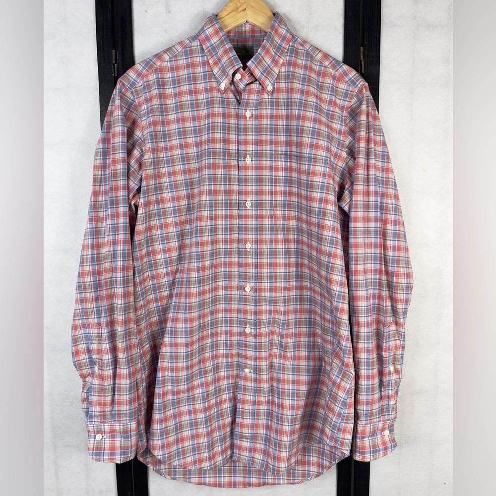 Sid Mashburn Multicolor Plaid Button Down Shirt - image 1
